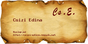 Csizi Edina névjegykártya